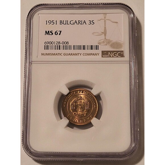 Bulgaria 1951 3 Stotinki MS67 NGC - Picture 1 of 4